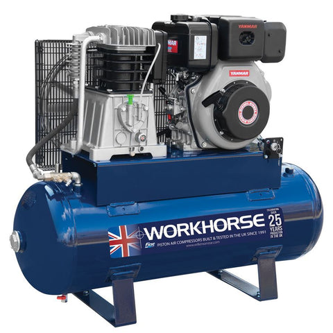 FIAC WRDI10HP-150S/ES Workhorse Diesel Air Compressor 10HP 150L Electric/Start