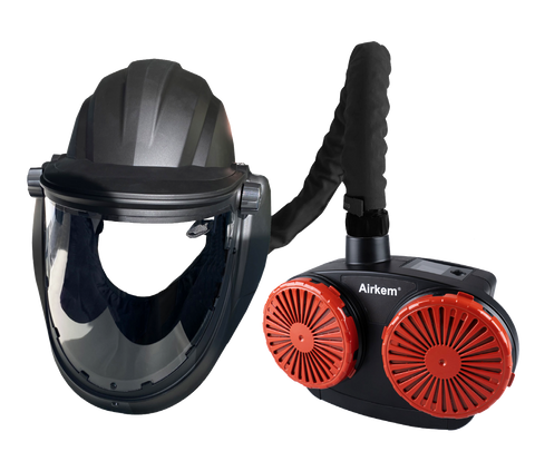 WELTEK KM9700P Navishock Clear Grinding Helmet c/w Airkem Unit/Hard Hat