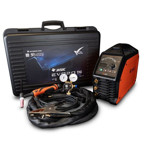 Jasic EPT-200 Tig 200 Welding Inverter c/w Carry Case, TIG Torch 4m, Earth Lead & Regulator