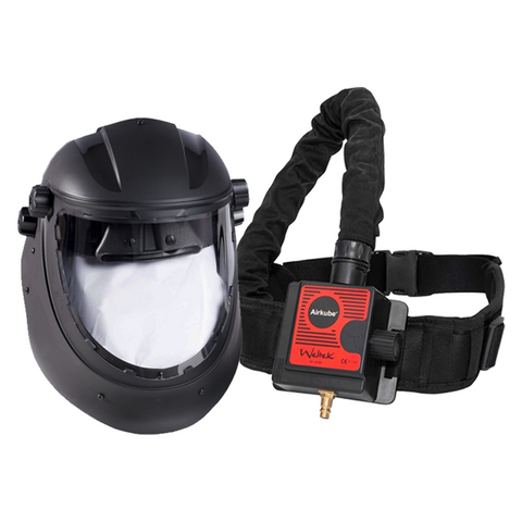 WELTEK AC7700 Navitek Clear Grinding Helmet c/w Airkube Air Regulator