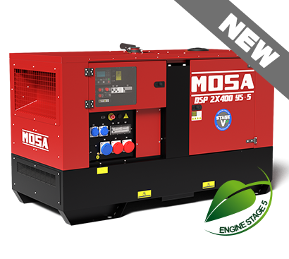 Mosa 35.C1HJ1013BCDFPV Diesel Welder Generator DSP 2x400 YS5-CC/CV, 1500 rpm