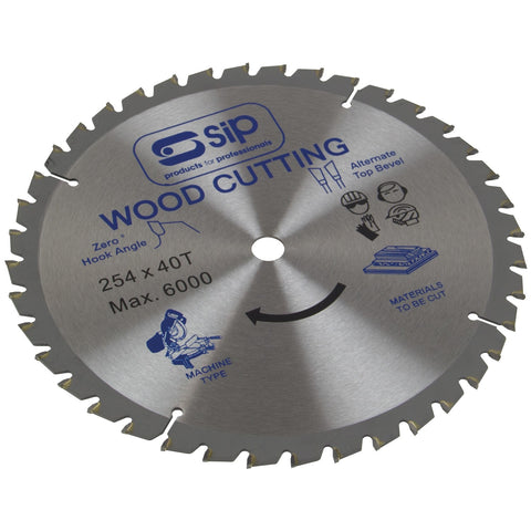 SIP 07773 254mm x 16mm TCT 40T Circular Saw Blade
