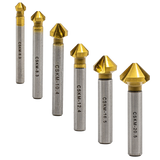 JEi TurboGold Countersinks Tin Coated Mini HSS (use in Hand-drills)
