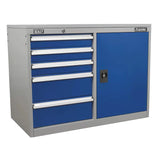 Sealey API1103B Premier Industrial Cabinet/Workstation with 5 Drawers & 1 Shelf