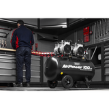 Sealey SAC10001S 100L Oil Free Low Noise Direct Drive Air Compressor 2 x 2hp