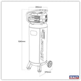 Sealey SAC10001S 100L Oil Free Low Noise Direct Drive Air Compressor 2 x 2hp