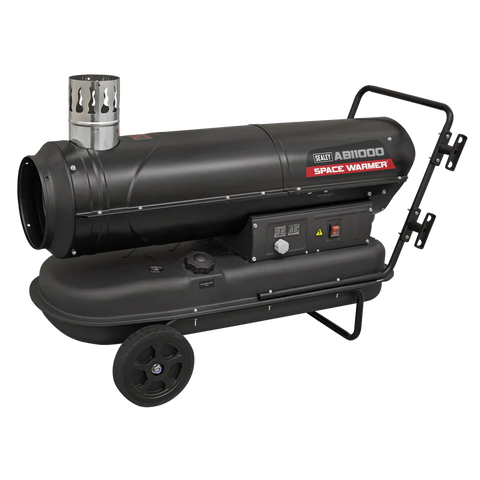 Sealey ABI1000COMBO Space Warmer Indirect Kerosene/Diesel Heater 102,000Btu/hr with 5M Ducting