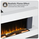 Sealey DH112 Baridi Wall Mounting Electric Fireplace with LED Flame Effect 52" - Grey
