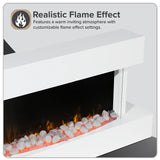 Sealey DH113 Baridi Wall Mounting Electric Fireplace with LED Flame Effect 46" - White