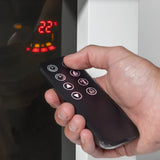 Sealey DH113 Baridi Wall Mounting Electric Fireplace with LED Flame Effect 46" - White