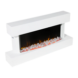 Sealey DH113 Baridi Wall Mounting Electric Fireplace with LED Flame Effect 46" - White