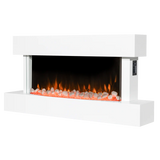 Sealey DH113 Baridi Wall Mounting Electric Fireplace with LED Flame Effect 46" - White