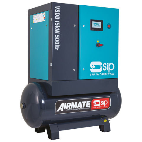 SIP 08268 VSDD 15kW 10bar 500ltr Screw Compressor