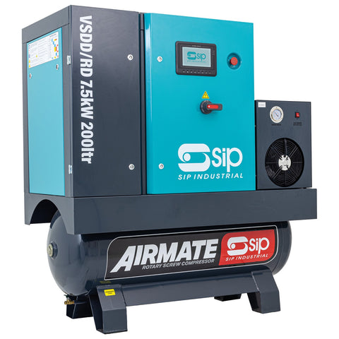 SIP 08280 VSDD/RDF 7.5kW 10bar 200ltr Screw Compressor
