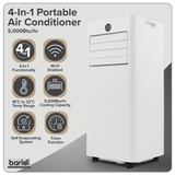 Sealey DH412 Baridi 4-in-1 Portable Air Conditioner with Window Sealing Kit 5,000Btu/hr