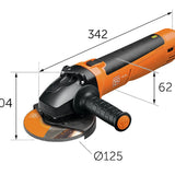 Fein 72250660240 CG 15-125 BL Premium Compact Angle Grinders, 125 mm 230V