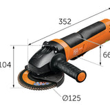 Fein 72250960241 CG 15-125 BLP Inox Premium Compact Angle Grinders 125mm 110V