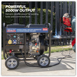 Sealey DG5000W Diesel Welder Generator 5000W 4-Stroke Engine 110/230V
