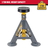 SIP 09850 WINNTEC® 3 Ton Low-Profile Pin Jack Stands