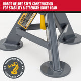 SIP 09850 WINNTEC® 3 Ton Low-Profile Pin Jack Stands