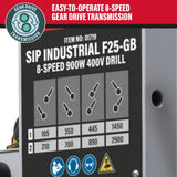 SIP 01719 Floor Pillar Drill F25-GB 8-Speed 900w