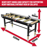 SIP 01395 Adjustable Roller Stand Table 1500x400mm 400kg
