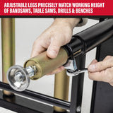 SIP 01395 Adjustable Roller Stand Table 1500x400mm 400kg