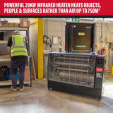 SIP 09243A FIREBALL® IDX100 29kW Industrial Infrared Diesel Heater with 3 Piece Flue Kit