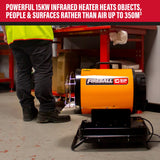 SIP 09306 FIREBALL® ID52 15kW Infrared Diesel Heater 15L Tank LED Controls