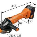 Fein 99100001549 CCG 18-115-12 AS cordless Angle Grinder (in box)