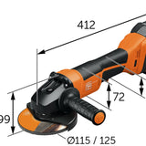 Fein 71222061000 CCG 18-125-12 PD-SEC AS Cordless Angle Grinder
