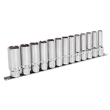 Sealey AK2745 Premier Deep Lock-On™ Socket Set 1/2"Sq Drive 13pc