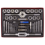 Sealey AK3033 33pc Tap & Die Set Split Dies - Metric/UNF/BSP