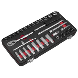 Sealey AK7920 Premier Platinum Socket Set 1/4"Sq Drive 49pc