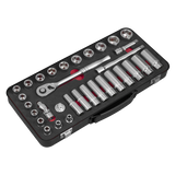 Sealey AK7922 Premier Platinum Socket Set 3/8"Sq Drive 32pc