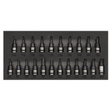 Sealey AK7985 Premier Black TRX-Star*/Hex/Spline Socket Bit Set 3/8"Sq Drive 22pc