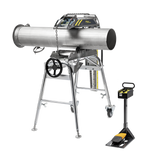 AMA AMA-7070 Roller Pipe Rotator 110V Mounted on Pipe Stand A c/w Wireless Foot Pedal
