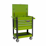 Sealey Heavy-Duty Mobile Tool & Parts Trolley with 5 Drawers & Lockable Top in Red or Green