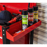 Sealey Heavy-Duty Mobile Tool & Parts Trolley with 5 Drawers & Lockable Top in Red or Green