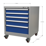Sealey API5657B 5 Drawer Mobile Industrial Cabinet