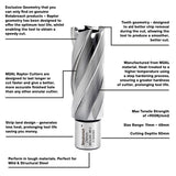 Rotabroach Raptor Rail XR Mag Drill Hole Cutter 13/36mm