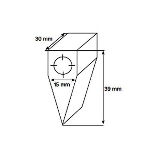 Bymat 1025AD Replacement 30 Degree Anode Drilled Horizontally