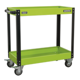 Sealey CX109HV Workshop Trolley 2-Level Heavy-Duty - Hi-Vis Green