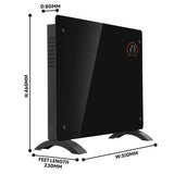 Sealey DH135 Baridi, Electric Glass Panel Heater, 1000W, Wi-Fi Enabled, Black