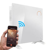 Sealey DH138 Baridi Electric Glass Panel Heater, 1500W, Thermostat Controlled 24Hr 7 Day Timer, Wi-Fi Enabled, Remote Control