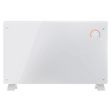 Sealey DH140 Baridi Electric Glass Panel Heater, 2000W, Thermostat Controlled 24Hr 7 Day Timer, Wi-Fi Enabled, Remote Control, White