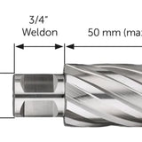 Fein HSS Special 50 Core Bit with 3/4in Weldon Fitting