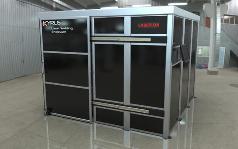 THEO KY-LENC-3020S13 3m x 2m Kyrus Laser Welding Enclosure with 1.3m Sliding Door