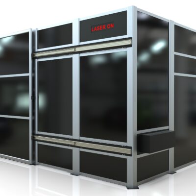 THEO KY-LENC-4040S20 4m x 4m Kyrus Laser Welding Enclosure with 2m Sliding Door