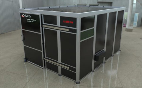 THEO KY-LENC-3040S13 3m x 4m Kyrus Laser Welding Enclosure with 1.3m Sliding Door